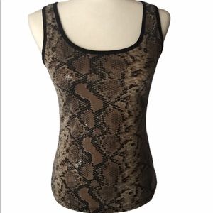 Bongo Snakeskin Sequin Tank
